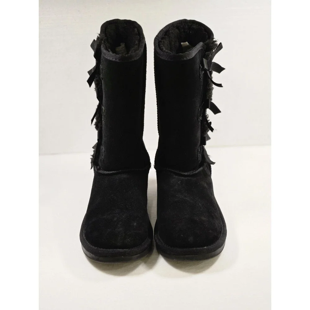 Koolaburra By UGG Girls Victoria Tall Black Suede Winter Boots Size 3‎ - 1020171